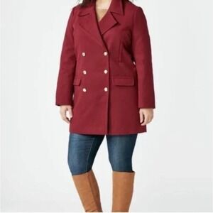 JUSTFAB Double-Breasted Peacoat Size XL